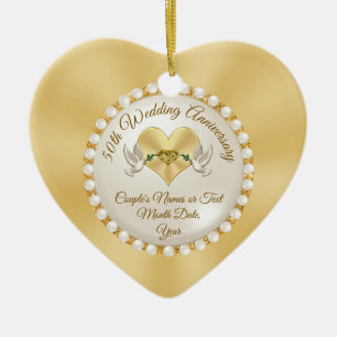 Ornamento navideño de 50 años personalizado