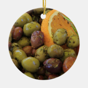 Ornamento navideño de aceitunas
