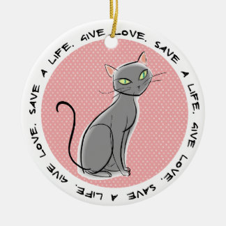 Ornamento navideño de adopción mascota