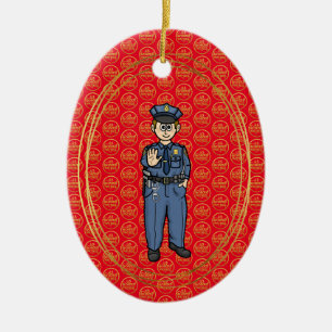 Ornamento navideño de agente de patrulla fronteriz