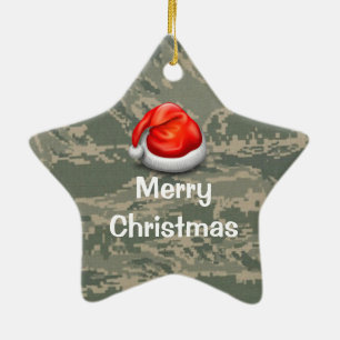 Ornamento navideño de Air Force Camo Star Merry