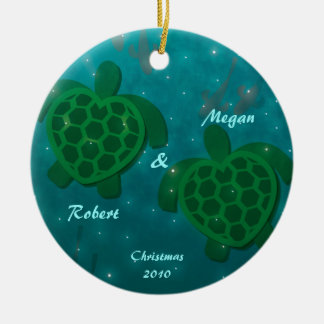 Ornamento navideño de amor a la tortuga