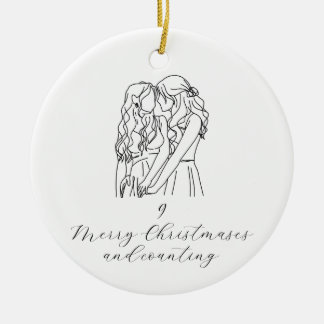 Ornamento navideño de aniversario (amor homosexual