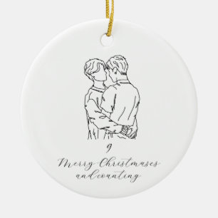 Ornamento navideño de aniversario (amor homosexual