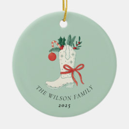 Ornamento navideño de arranque de vacas personaliz