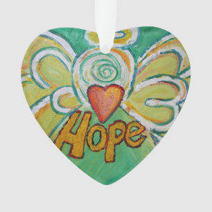 Ornamento navideño de arte de palabras de Hope Ang
