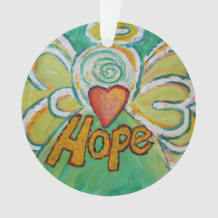 Ornamento navideño de arte de palabras de Hope Ang