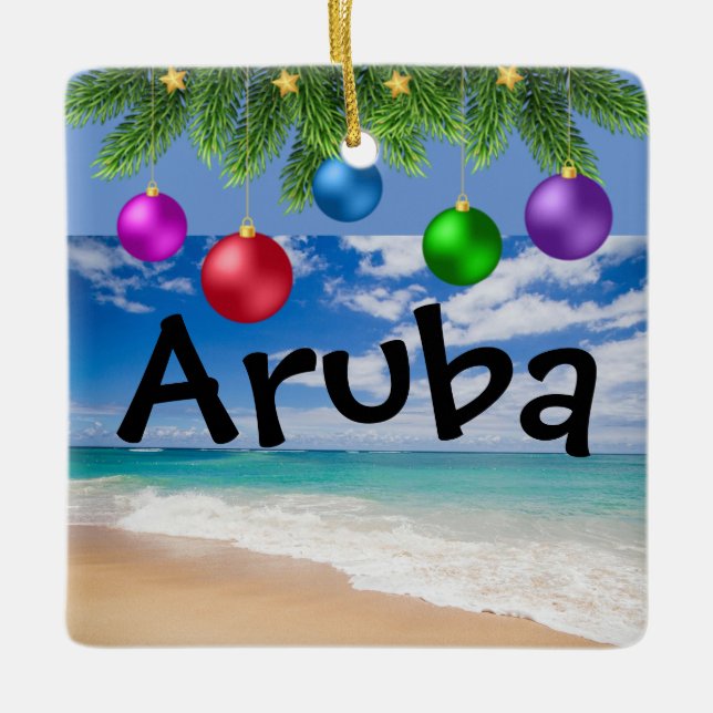 Ornamento navideño de Aruba (Anverso)