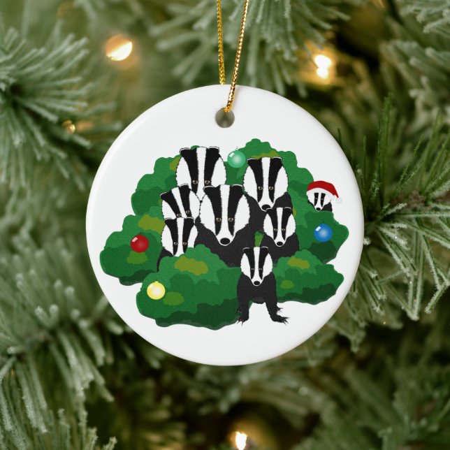 Ornamento navideño de Badgers (Árbol)
