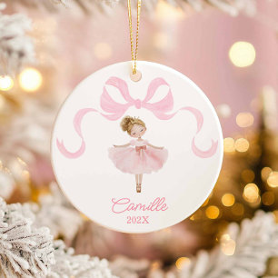 Ornamento navideño de bailarina de ballet
