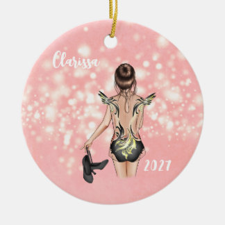 Ornamento navideño de bailarina de Tap infantil pe