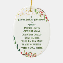 Ornamento navideño de Beaver Island