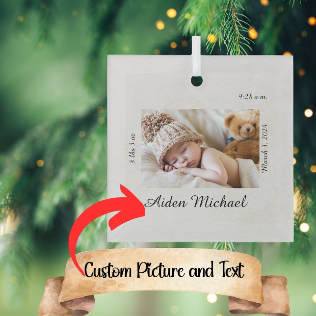 Ornamento navideño de bebé personalizado (Subido por el creador)