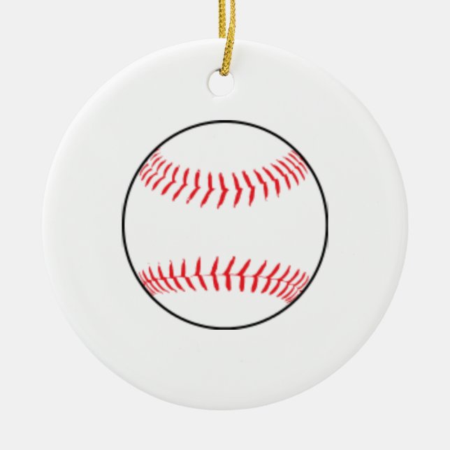 Ornamento navideño de béisbol (Frente)