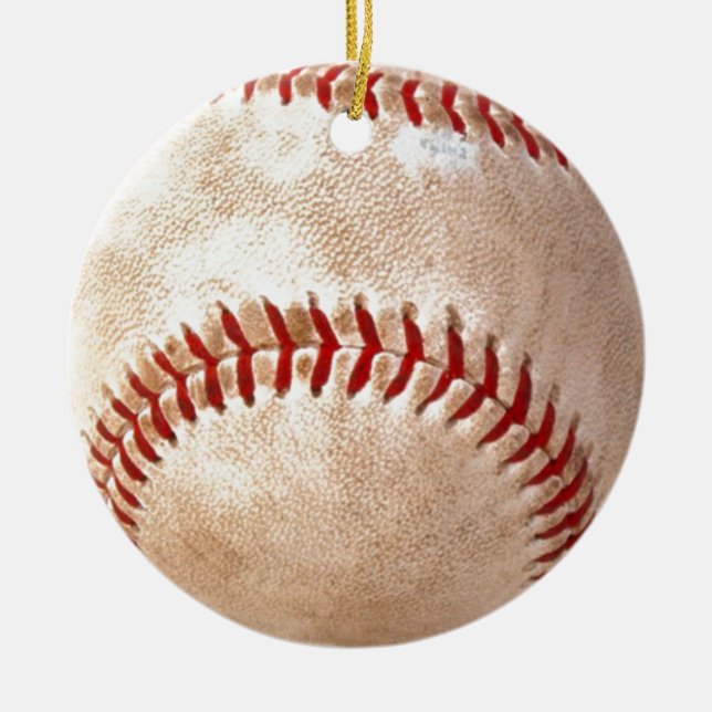 Ornamento navideño de béisbol (Frente)