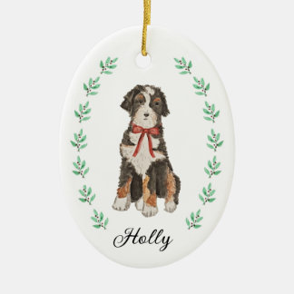 Ornamento navideño de Bernedoodle