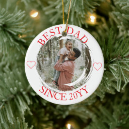 Ornamento navideño de Best Dad Merry