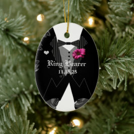 Ornamento navideño de Boda del portador del anillo