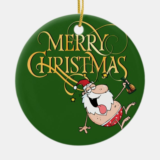 Ornamento navideño de Borracho (Frente)