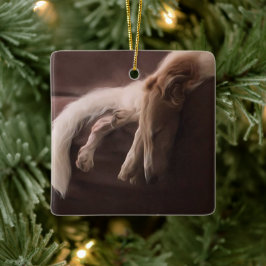 Ornamento navideño de Borzoi Slumber