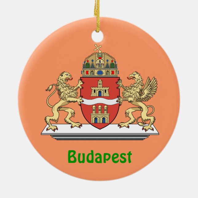 Ornamento navideño de Budapest Hungría (Atrás)