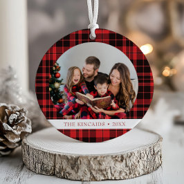 Ornamento navideño de búfalo colocado dos fotos