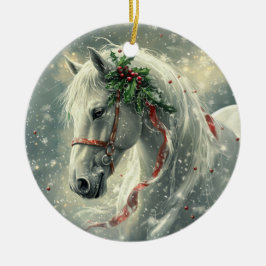 Ornamento navideño de caballo mágico - Cerámica Pe