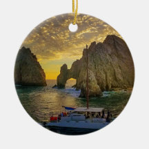 Ornamento navideño de Cabo San Lucas con fecha