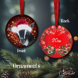 Ornamento navideño de cabra enana de Nigeria