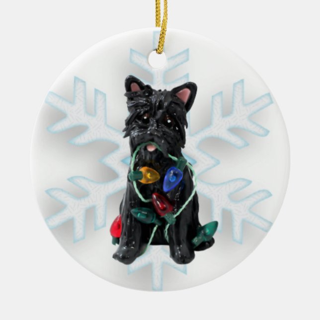 Ornamento navideño de Cairn Terrier (Frente)