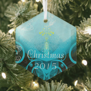 Ornamento navideño de Calla Lily Aqua