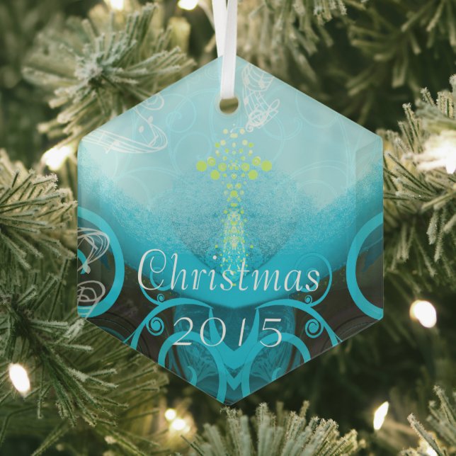 Ornamento navideño de Calla Lily Aqua (in situ)