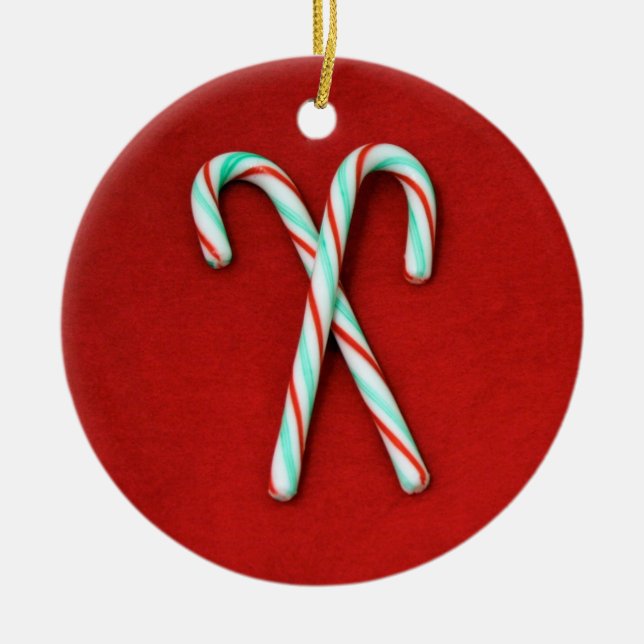 Ornamento navideño de Candy Cane (Frente)