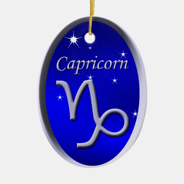 Ornamento navideño de Capricornio (Frente)