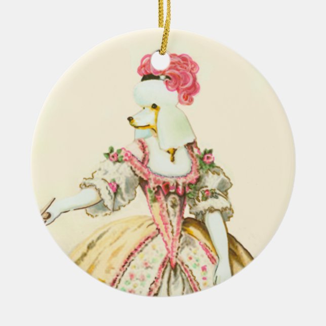 Ornamento navideño de caramelo blanco Marie Antoin (Frente)