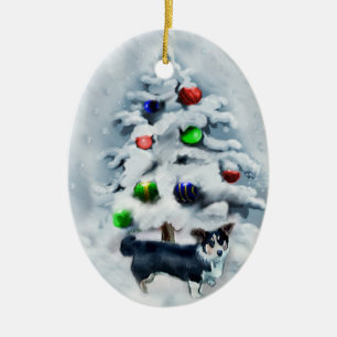 Ornamento navideño de Cardigan Welsh Corgi