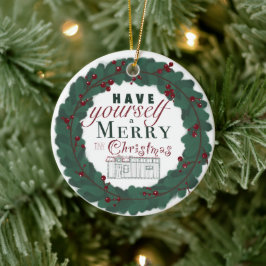 Ornamento navideño de casa pequeña - Típico