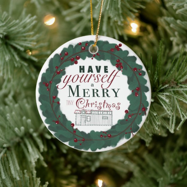 Ornamento navideño de casa pequeña - Típico (Árbol)