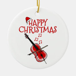 Ornamento navideño de Cello Cellist String