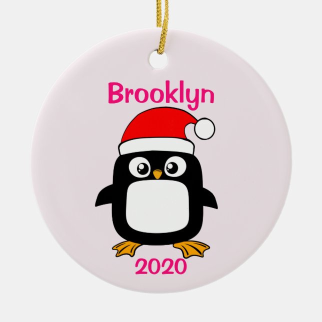 Ornamento navideño de Chica personalizado (Frente)