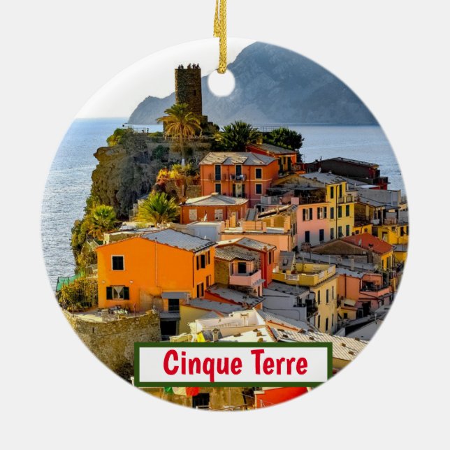 Ornamento navideño de Cinque Terre de Italia (Atrás)