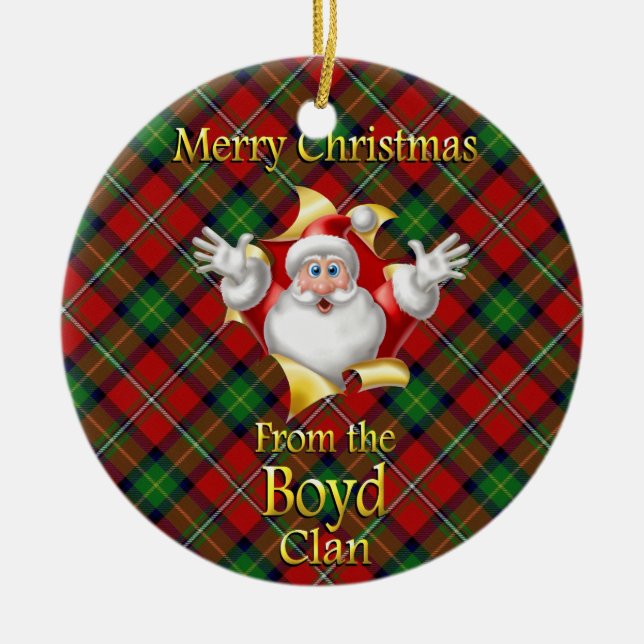 Ornamento navideño de Clan Boyd (Frente)