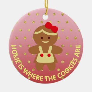 Ornamento navideño de cocinera de pan de jengibre