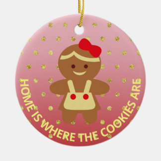 Ornamento navideño de cocinera de pan de jengibre