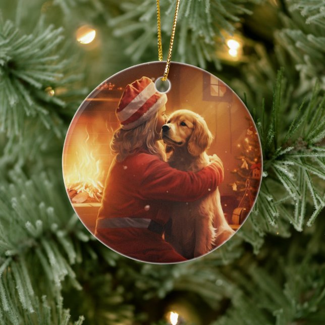 Ornamento navideño de Cocker Spaniel, Mascota de F (Árbol)