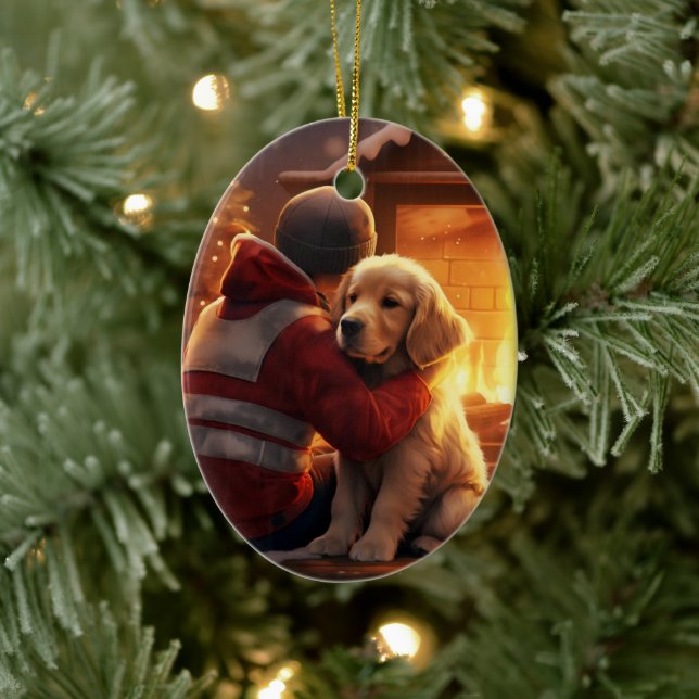 Ornamento navideño de Cocker Spaniel, Mascota de F (Árbol)