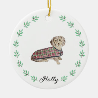 Ornamento navideño de Dachshund