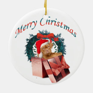 Ornamento navideño de Dogue de Bordeaux