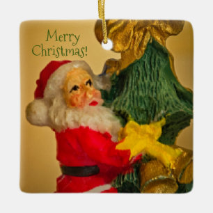 Ornamento navideño de dos caras personalizado