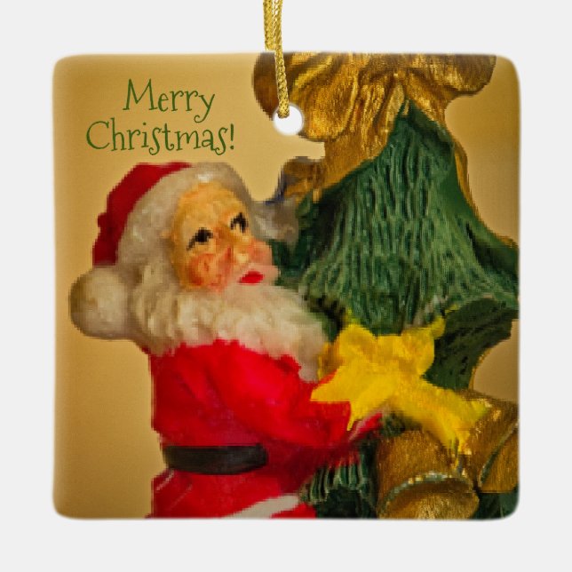 Ornamento navideño de dos caras personalizado (Anverso)
